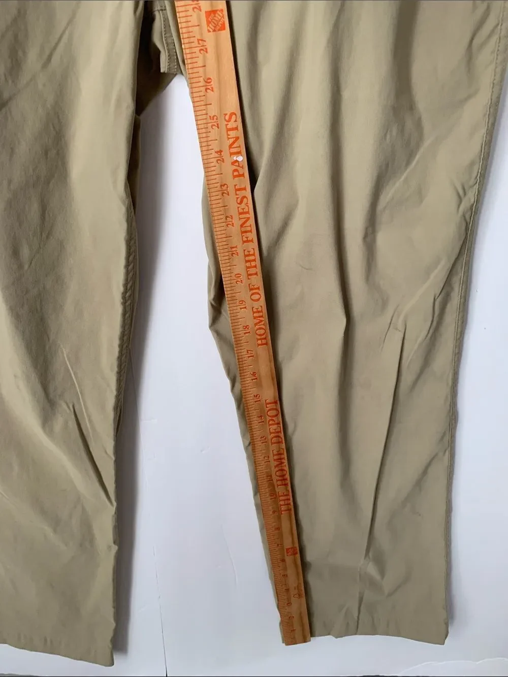 Eddie Bauer Men's Stretch Zip Pockets Hiking Outdoor Tan Pants Size 34/30